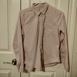 Women's Y2K Academiacore Pink Striped Button Up Shirt